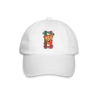 Dans Pizza Nous Croûte Pizza Tranche Visage Rire Drôle - Casquette classique - blanc/blanc - Devant