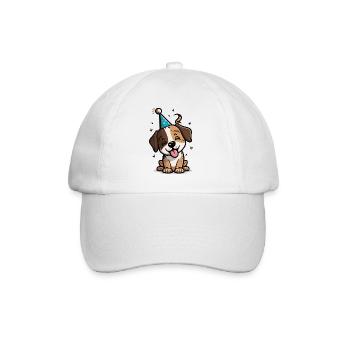 The Party Pup - Baseball Cap - white/white - Front