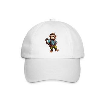 Lederhosen / Animal / Traditional costume / Tradition / Monkey - Baseball Cap - white/white - Front