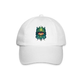 das dritte Auge - Mystischer Blick - Baseballkappe - Weiß/Weiß - Vorne