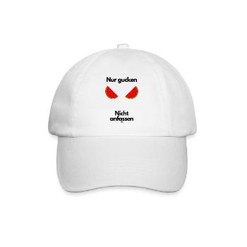 Malle Nur gucken, nicht anfassen - Baseballkappe - Weiß/Weiß - Vorne