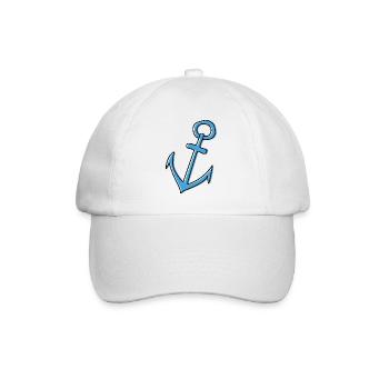 Marine Nautical Shipping Anchor - Baseball Cap - white/white - Front