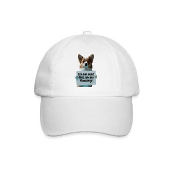 Süßer Hund mit Schild - Baseballkappe - Weiß/Weiß - Vorne