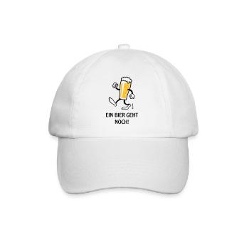 XEin Bier Geht Noch! (Bierchen / Cartoon / Lustig) - Baseballkappe - Weiß/Weiß - Vorne