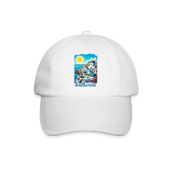 Santorin, Grèce, océan, volcan Akrotiri - Casquette classique - blanc/blanc - Devant