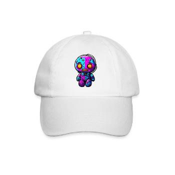 Poupée d’horreur / Halloween / Effrayant / Sombre - Casquette classique - blanc/blanc - Devant