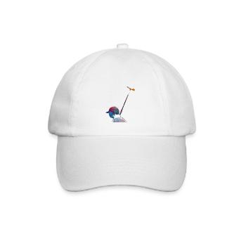 Polo sport art #polo #sport - Baseball Cap - white/white - Front