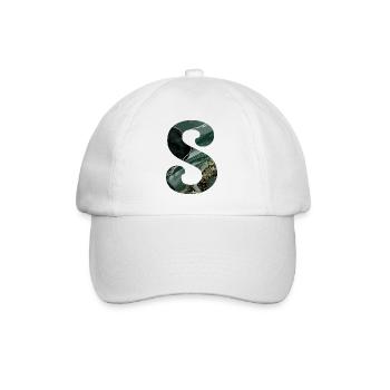 Lettre s marbré vert - Casquette classique - blanc/blanc - Devant
