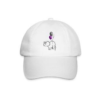 Pridosaur Dinosaur Ace - Baseball Cap - white/white - Front