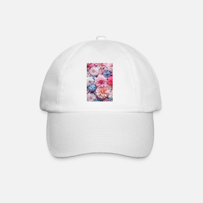 Blumenliebe | AI - Baseballkappe - Weiß/Weiß