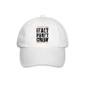 Italien Party Crew - Baseballkappe - Weiß/Weiß - Vorne