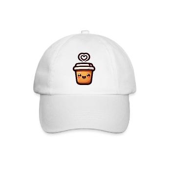 Caffeine Cutie : le joyeux Java - Casquette classique - blanc/blanc - Devant