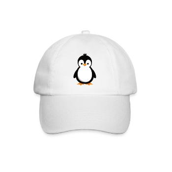 cute penguin - Baseball Cap - white/white - Front