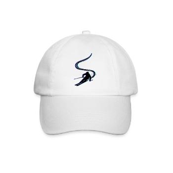Fun on the slopes Winter sports Snow Winter skiers - Baseball Cap - white/white - Front