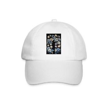 Affiche Fleurs Bleues 5 - Casquette classique - blanc/blanc - Devant