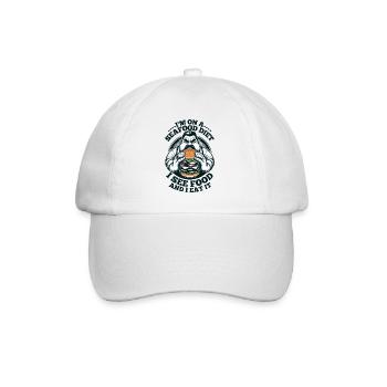 I'm on a seafood diet... I see food and I eat it! - Baseball Cap - white/white - Front