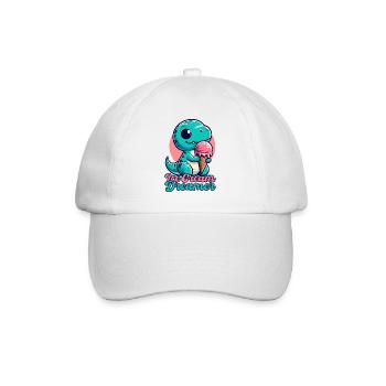 Ice Cream Dreamer Cute T-Rex with Ice Cream Gift - Baseball Cap - white/white - Front