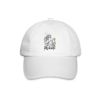 Flowers - Baseball Cap - white/white - Front