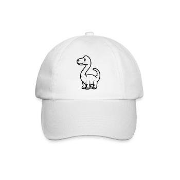 dinosaurier brontosaurus - Baseballkappe - Weiß/Weiß - Vorne