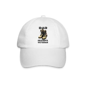 Fier papa grand-père vétéran bottes patriotique États-Unis - Casquette classique - blanc/blanc - Devant