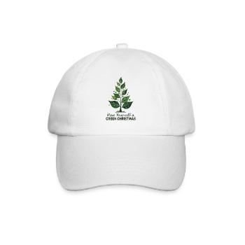 Eco Friendly Green Christmas Tree - Baseball Cap - white/white - Front