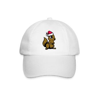 Écureuil Bande dessinée Animal Noël - Casquette classique - blanc/blanc - Devant