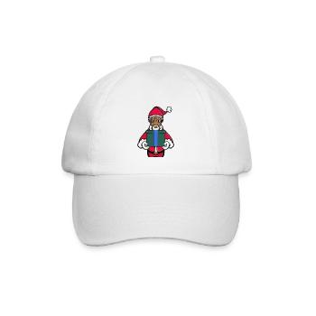 Ein Geschenk vom Weihnachtsmann - Baseballkappe - Weiß/Weiß - Vorne