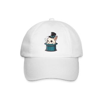 Lapin fantasque dans un chapeau de magicien : un enchantement - Casquette classique - blanc/blanc - Devant