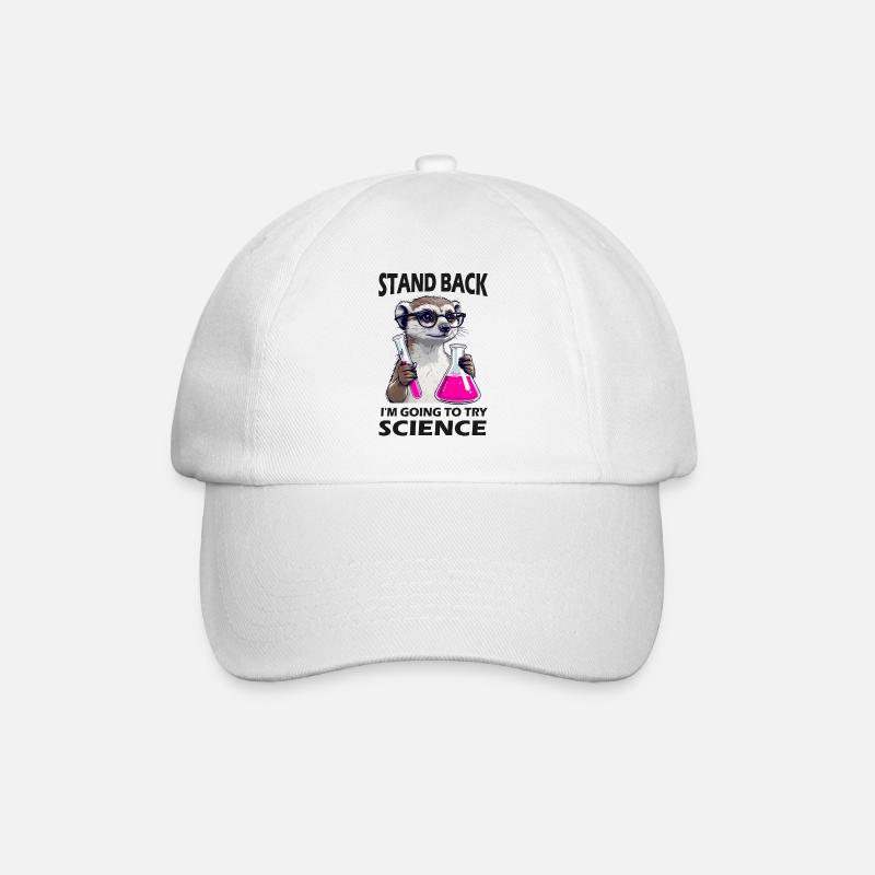Prendre du recul - un suricate s’essaie à la science - Casquette classique - blanc/blanc