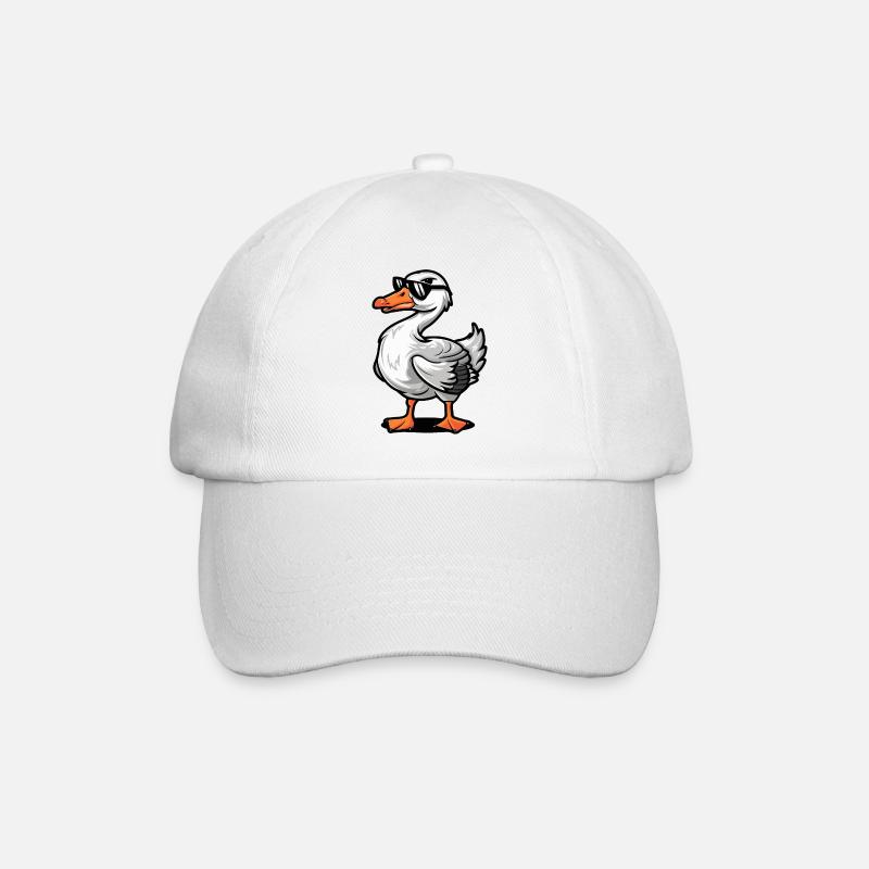 Gans Comic Cool - Baseballkappe - Weiß/Weiß