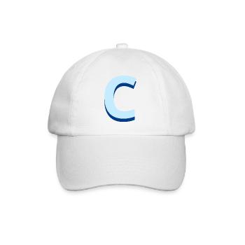 Letter c blue pop and modern - Baseball Cap - white/white - Front