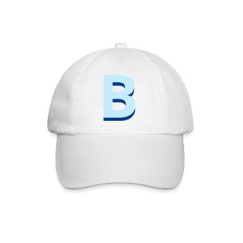 Letter b blue pop and modern - Baseball Cap - white/white - Front