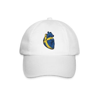 Sweden Heart - Baseball Cap - white/white - Front