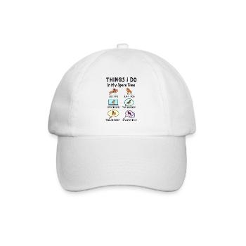 Things I Do in My Spare Time: All About Horses - Baseball Cap - white/white - Front