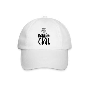 Maman chat. Maman d'un chat. - Casquette classique - blanc/blanc - Devant