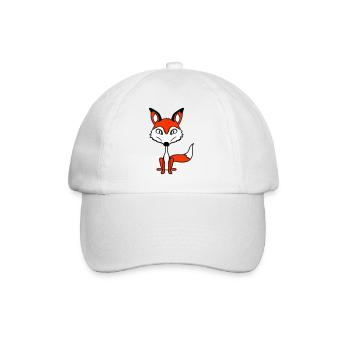 Renard Mauvais œil Dangereux Fou Animal sauvage - Casquette classique - blanc/blanc - Devant