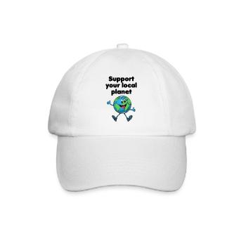 Support your local planet (hell) - Baseballkappe - Weiß/Weiß - Vorne