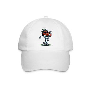 Swinging Tomato : Drôle de tomate de golf avec du style - Casquette classique - blanc/blanc - Devant