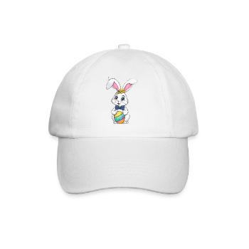 Easter bunny with Easter eggs - Baseball Cap - white/white - Front
