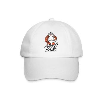 Ente Team Bride JGA Braut Prinzessin Königin Krone - Baseballkappe - Weiß/Weiß - Vorne