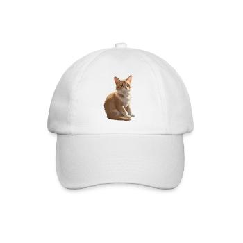 Cute Cat - Pet Cat Design - Baseballkappe - Weiß/Weiß - Vorne