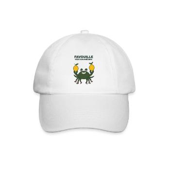 Crabe Vert ou Favouille et citrons - Casquette classique - blanc/blanc - Devant