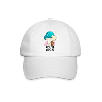 autistische Maske gegen Autismus neurospicy - Baseballkappe - Weiß/Weiß - Vorne