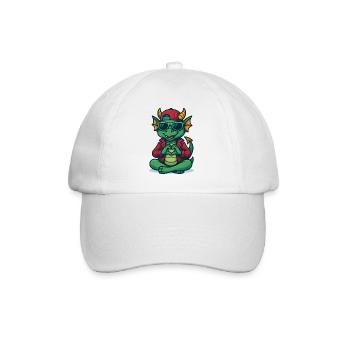 Cool Dragon Love - Baseballkappe - Weiß/Weiß - Vorne