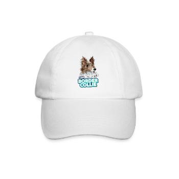 TEAM Border Collie Lo,gs Bristles - Red Merle - Baseball Cap - white/white - Front