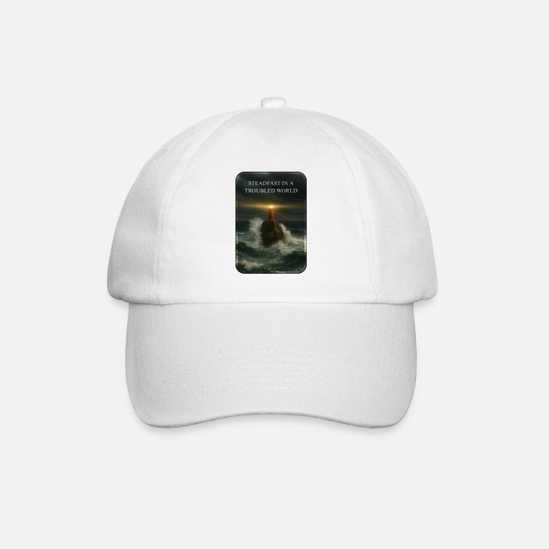 STEADFAST IN A TROUBLED WORLD - Baseball Cap - white/white