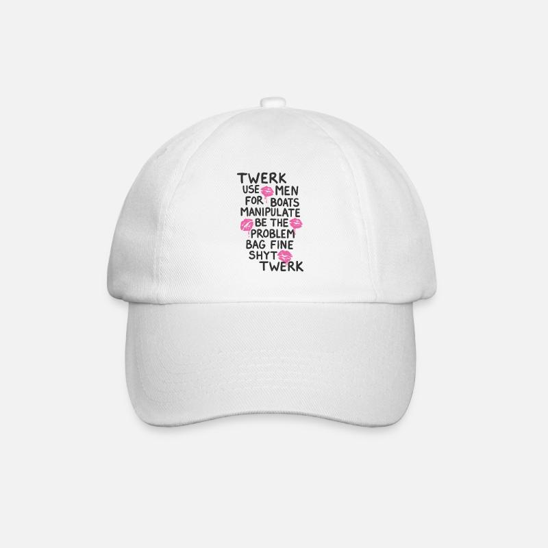 TWERK & MANIPULATE – Lip Gloss Agenda Vibes - Baseball Cap - white/white