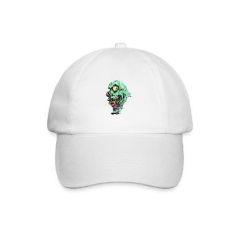 Zombie Face - Baseballkappe - Weiß/Weiß - Vorne