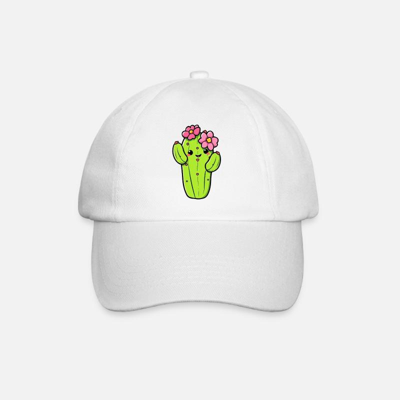 Kaktus - Baseballkappe - Weiß/Weiß