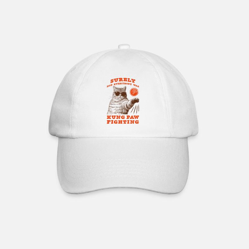 Kung Paw Combat Drôle Chonky Chat - Casquette classique - blanc/blanc